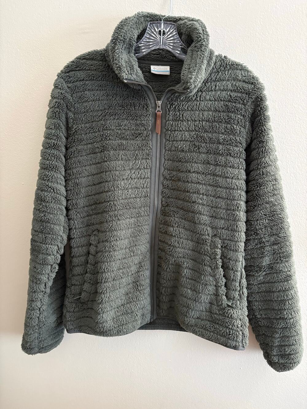 Columbia Womens green Teddy Soft Cos Zip Jacket Size S